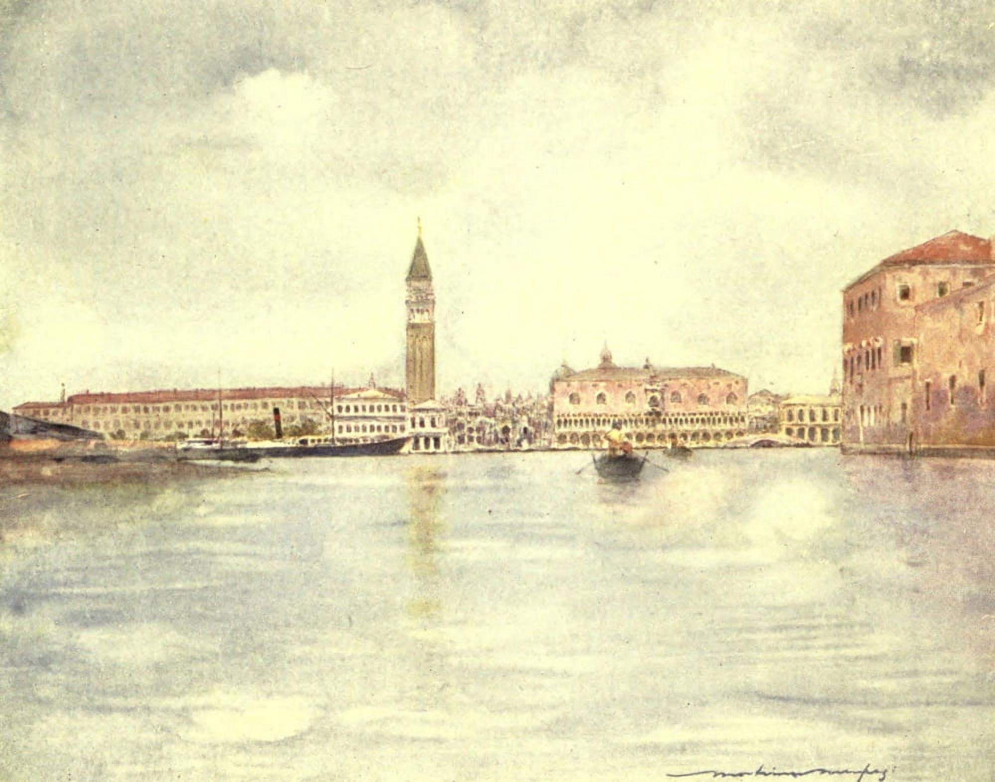 Venice 1912 St Marks Basin Canvas Art - Mortimer Menpes (18 x 24)