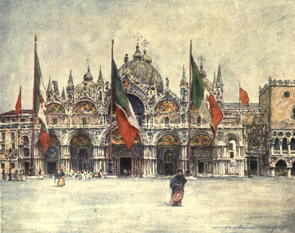 Venice 1912 St Marks Canvas Art - Mortimer Menpes (18 x 24)