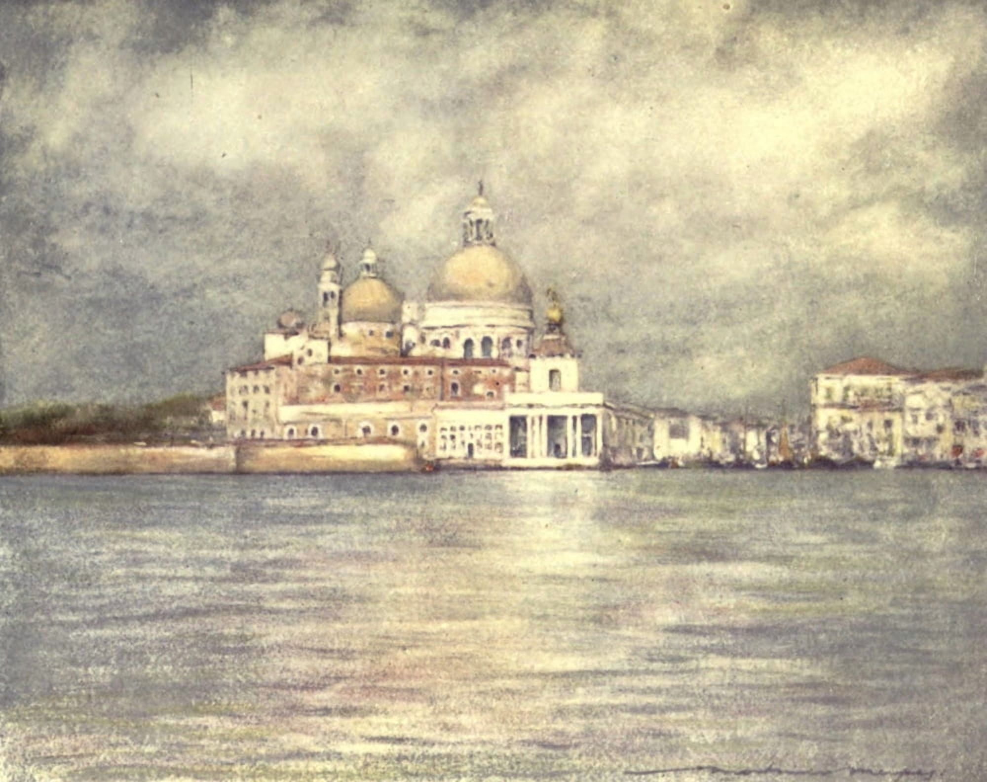 Venice 1912 The Dogana & Salute Canvas Art - Mortimer Menpes (24 x 36)