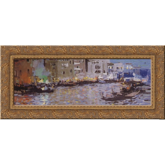 Venice 24x20 Gold Ornate Wood Framed Canvas Art by Konstantin Korovin