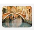 thumbnail image 1 of Venice Bath Mat, Ancient Bridge and Traditional Gondola Canals of Famous Touristic City, Non-Slip Plush Mat Bathroom Kitchen Laundry Room Decor, 29.5 X 17.5 Inches, Orange Ivory Bluegrey, Ambesonne, 1 of 2