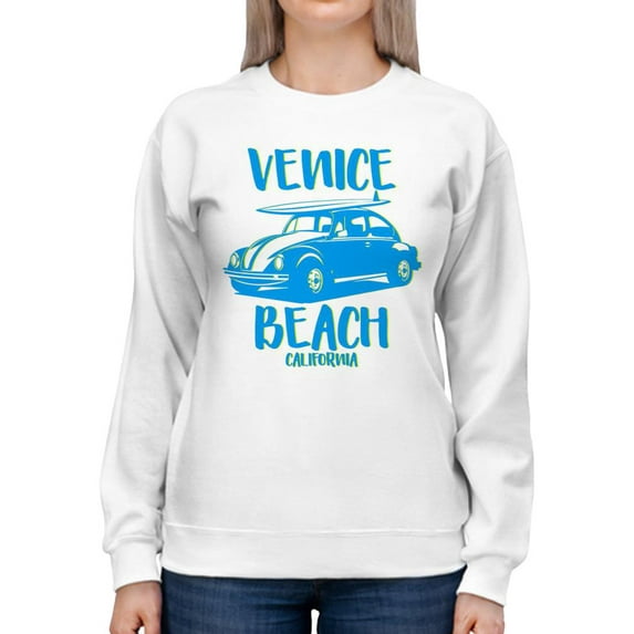 Venice Beach California Car Sweatshirt Women -SPIdeals Designs, Female 3X-Large