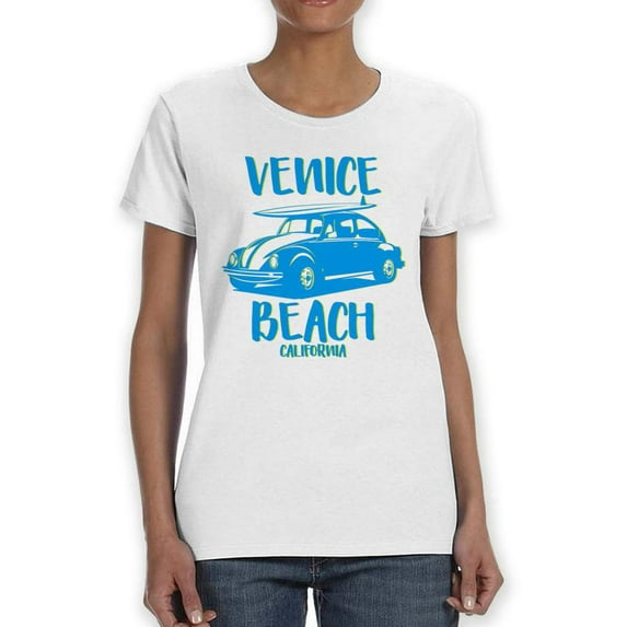 Venice Beach California Car T-Shirt Women -SPIdeals Designs, Female XX-Large