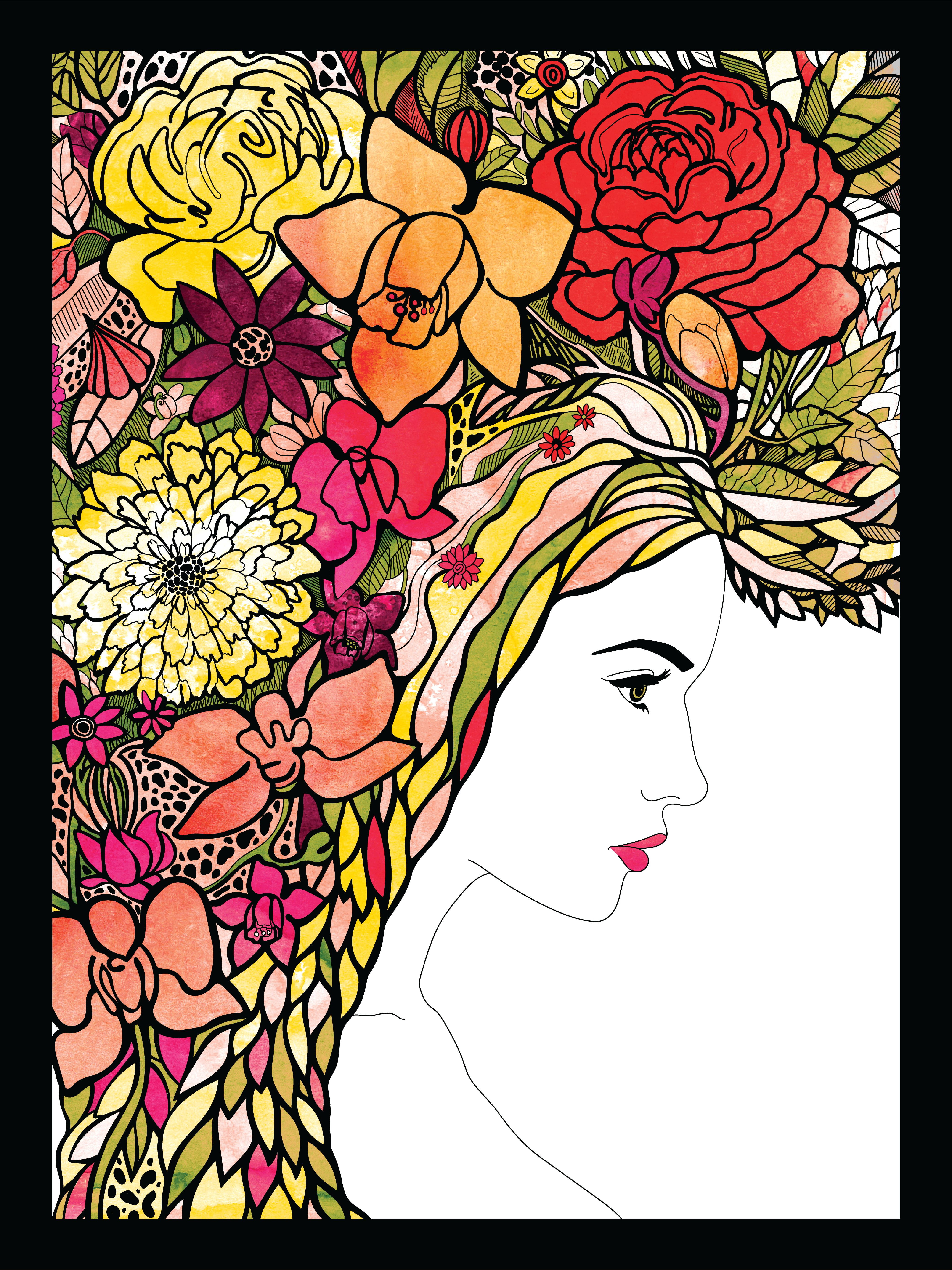 Venice Beach Collection's Beauty From Within Flowerhead 14x18 Framed Print