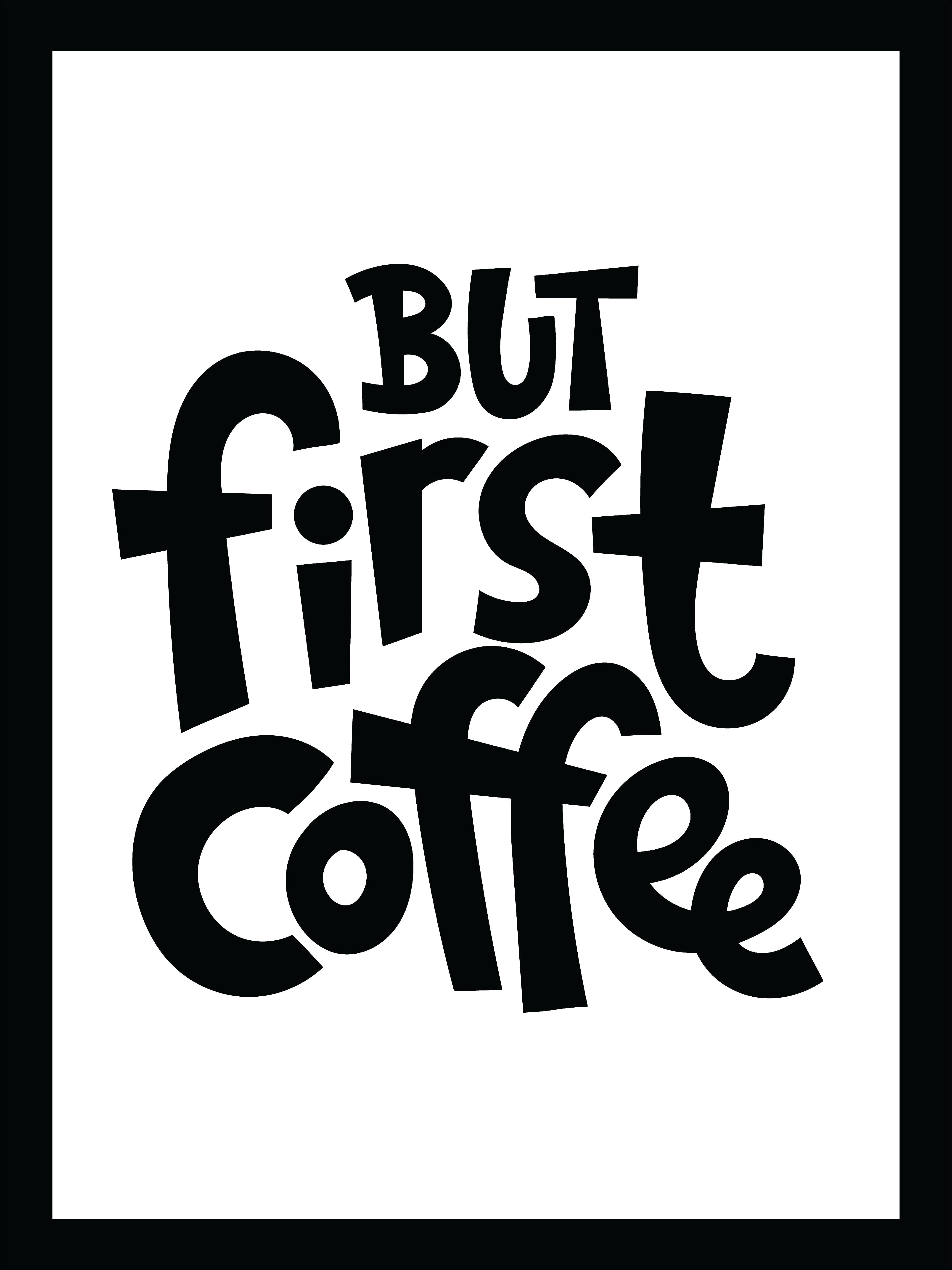 Venice Beach Collection's But First Coffee 14x18 Framed Print