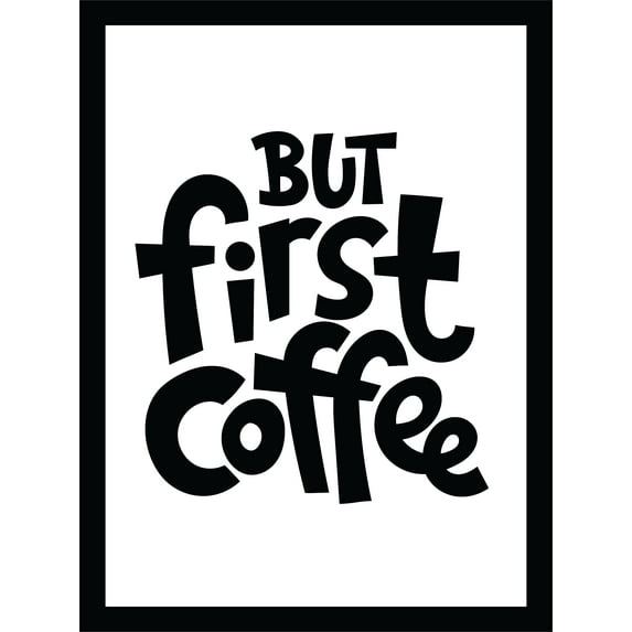 Venice Beach Collection's But First Coffee 14x18 Framed Print