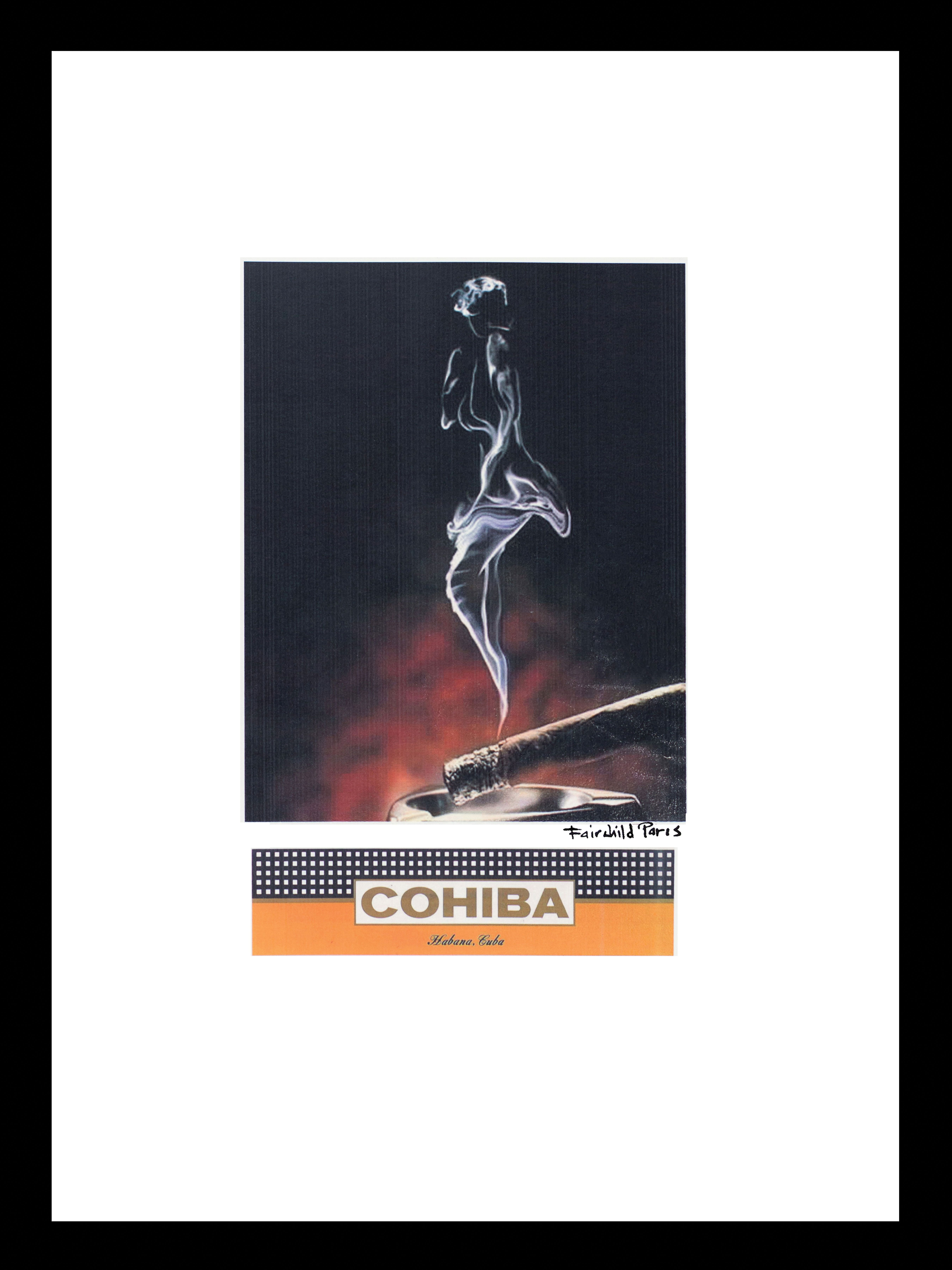 Venice Beach Collection's Cigar Smoke Mystical Lady 14x18 Framed Print