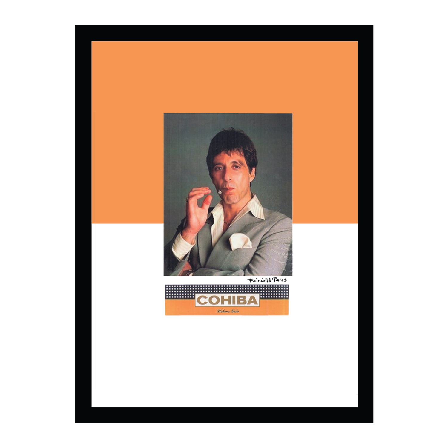 Venice Beach Collection's Cigars & Pacino Go Hand in Hand 14x18 Framed Print