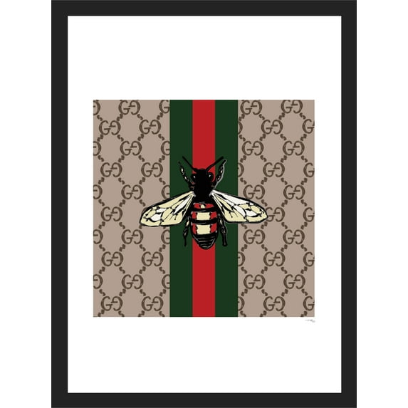 Venice Beach Collection's Designer Fashion Bee 14x18 Framed Print