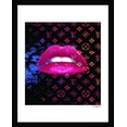 thumbnail image 1 of Venice Beach Collection's Hot Pink Glam Lips 14x18 Framed Print, 1 of 3
