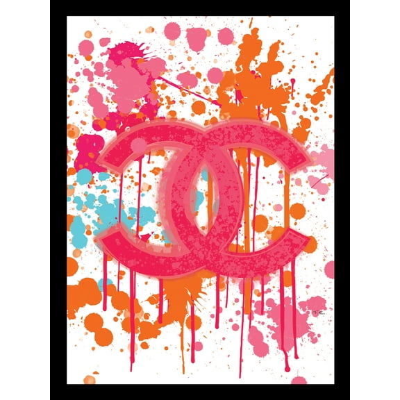 Venice Beach Collection's Splatter Paint Fashion Logo 14x18 Framed Print