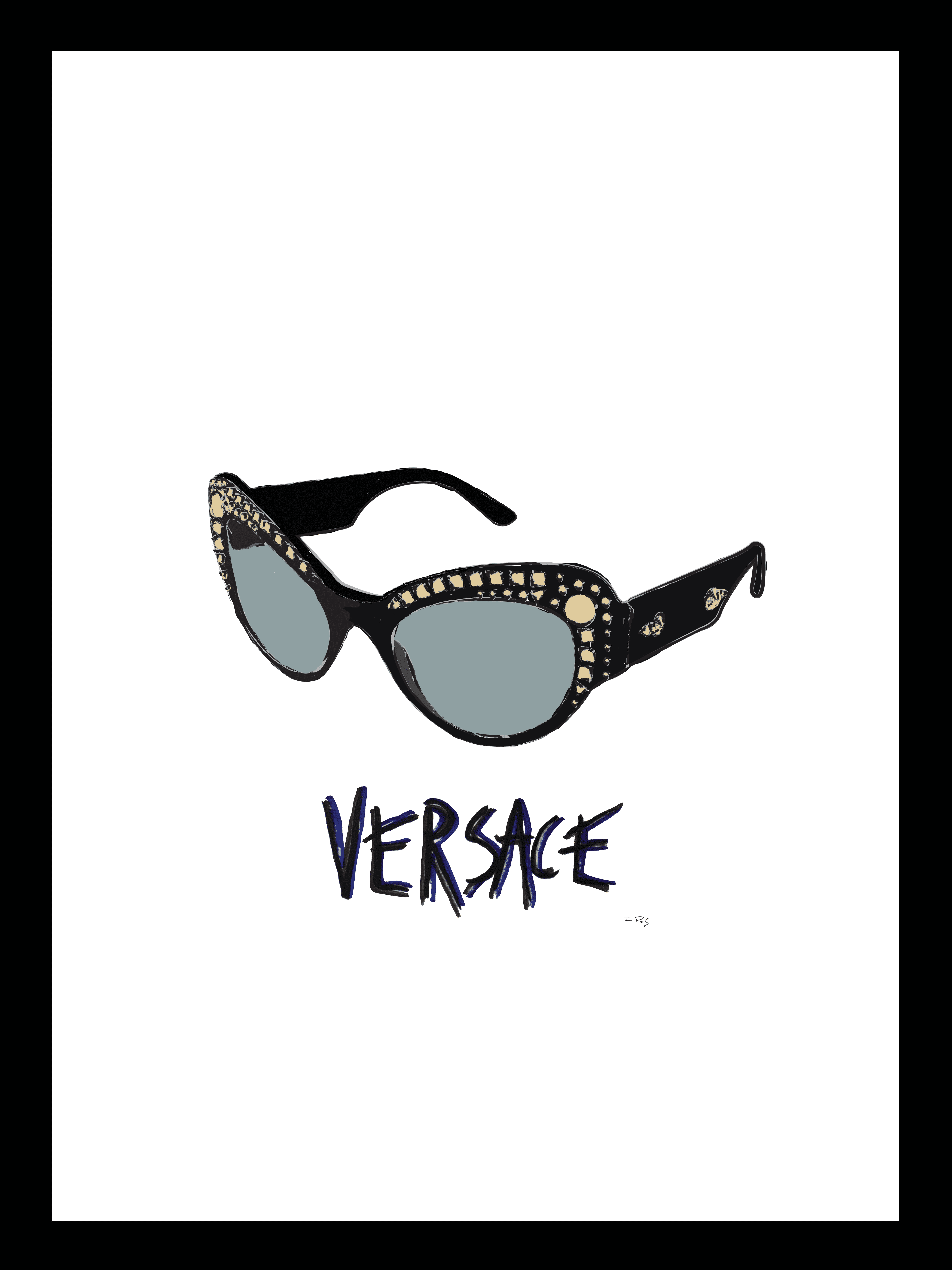 Venice Beach Collection's Studded Stylish Fashion Sunglasses 14x18 Framed Print
