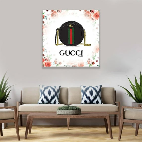 GLAM FASHION PURSE BAG - 14"x14" Canvas Artwork - Multi-Color 30 x 30