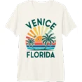 thumbnail image 1 of Venice Beach Florida Vacation Retro Sunset Vintage Tri-Blend T-Shirt, 1 of 6