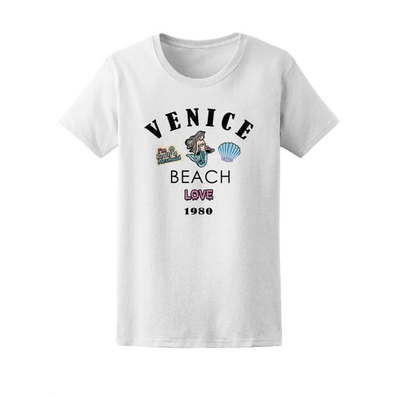 Venice Beach Mermaid Love 1980 T-Shirt Women -Image by Shutterstock, Female Large