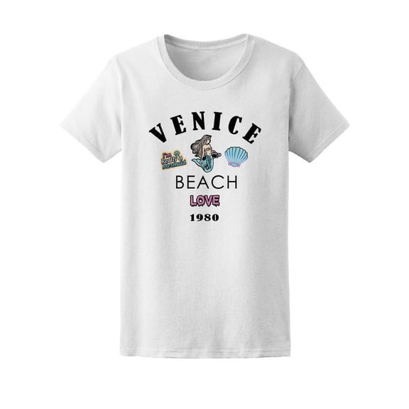 Venice Beach Mermaid Love 1980 T-Shirt Women -Image by Shutterstock, Female XX-Large