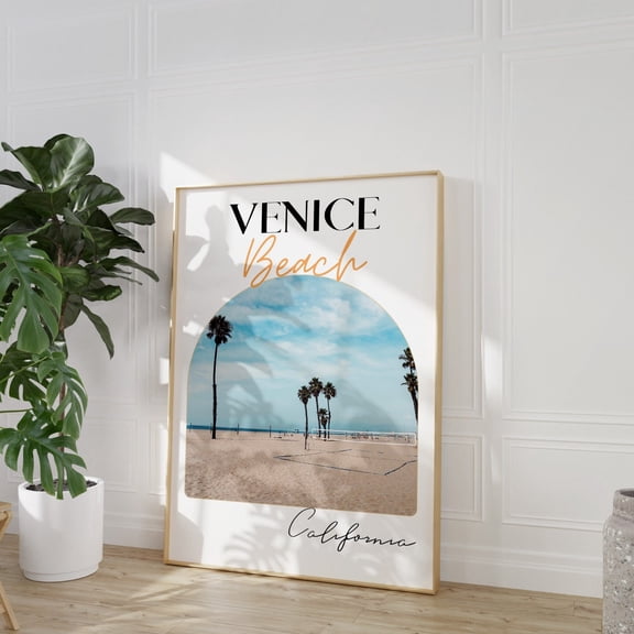 Venice Beach Print, Travel Poster, California Wall Art, Coastal Print, Magazine Cover Art, Beach Decor, Wall Art, Venice Beach Art, Size 8x12 UNFFRAMED F03.1.8l115