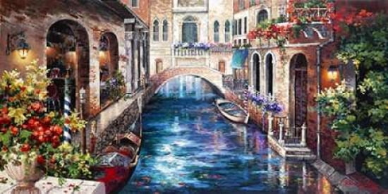 Venice Bridge Canvas Art - James Lee (24 x 48)