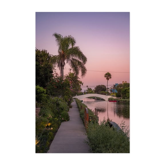 Venice Canal 04 - Los Angeles California Photography Unframed Wall Art Print 16 x 24 inches