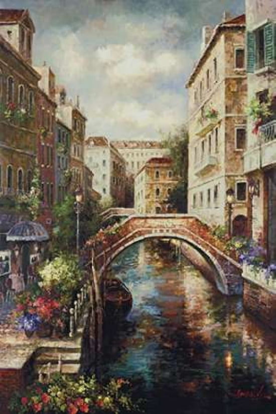 Venice Canal Canvas Art - James Lee (12 x 18)