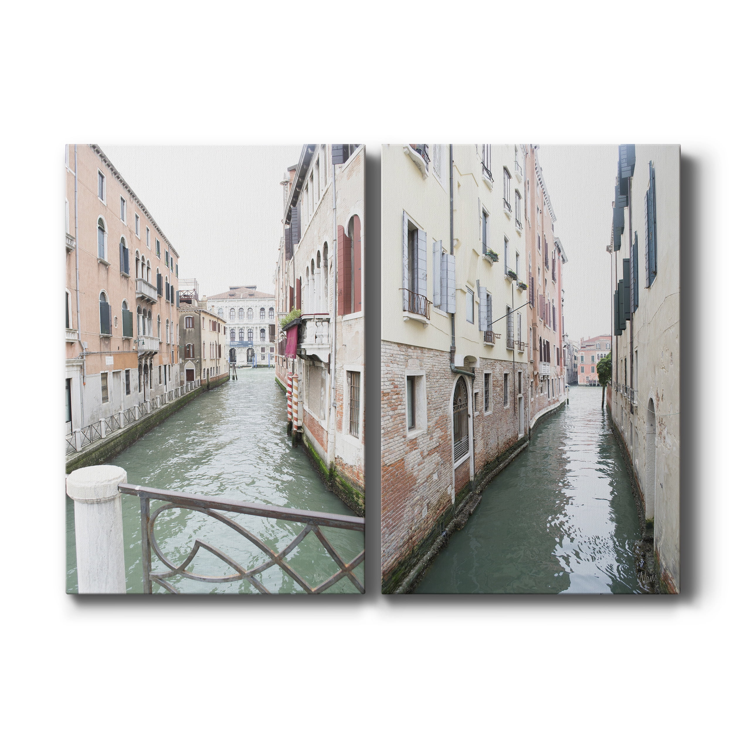 Venice Canal I Premium Gallery Wrapped Canvas - Ready to Hang - Set of 2 - 8 x 12 Each