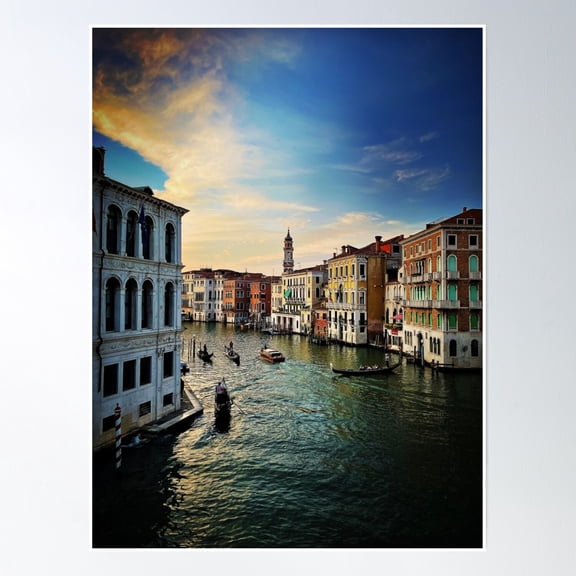 Venice Canal Poster Wall Art, Modern Wall Decor, 24x36 UNFRAMED