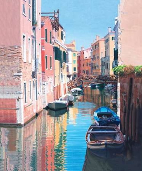 Venice-Canal Reflections Canvas Art - Margaret Heath (20 x 24)