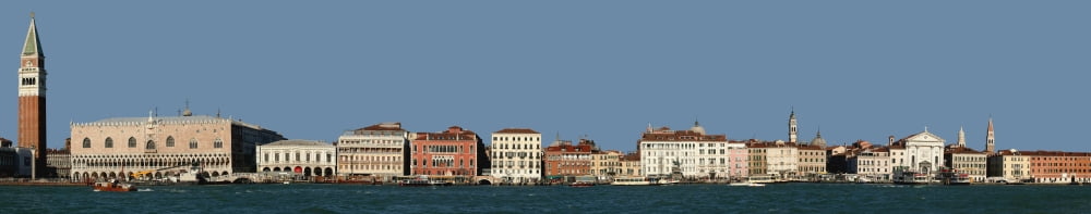 Venice Cityscape On The Lagoon Canvas Art - Doug McKinlay Design Pics (44 x 9)