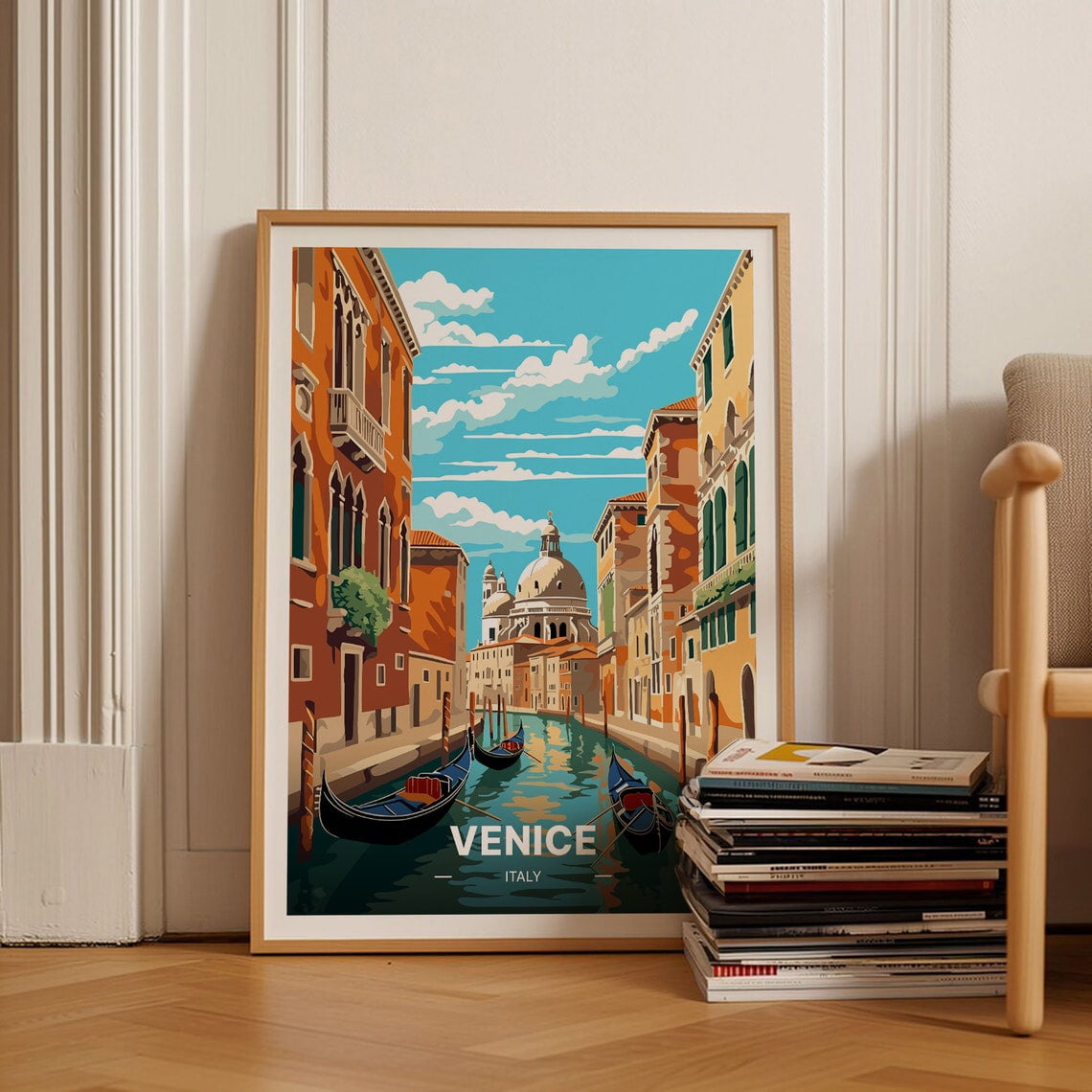 Venice Cityscape Poster, Italy Travel, St Marks Square, Home, Office ...
