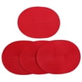 thumbnail image 1 of Venice Collections London Woven Spiral Table Placemats 16.9 X 13 Inches Oval Set of 4 Non-Slip Dining & Kitchen Table Mats Scarlet Red, 1 of 2
