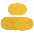 thumbnail image 1 of Venice Collections London Woven Spiral Table Placemats 16.9 X 13 Inches Oval Set of 4 Non-Slip Dining & Kitchen Table Mats Yellow, 1 of 2