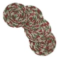 thumbnail image 1 of Venice Collections Mary Woven Spiral Table Placemats 15 Inches Round Set of 4 Non-Slip Dining & Kitchen Table Green, 1 of 1