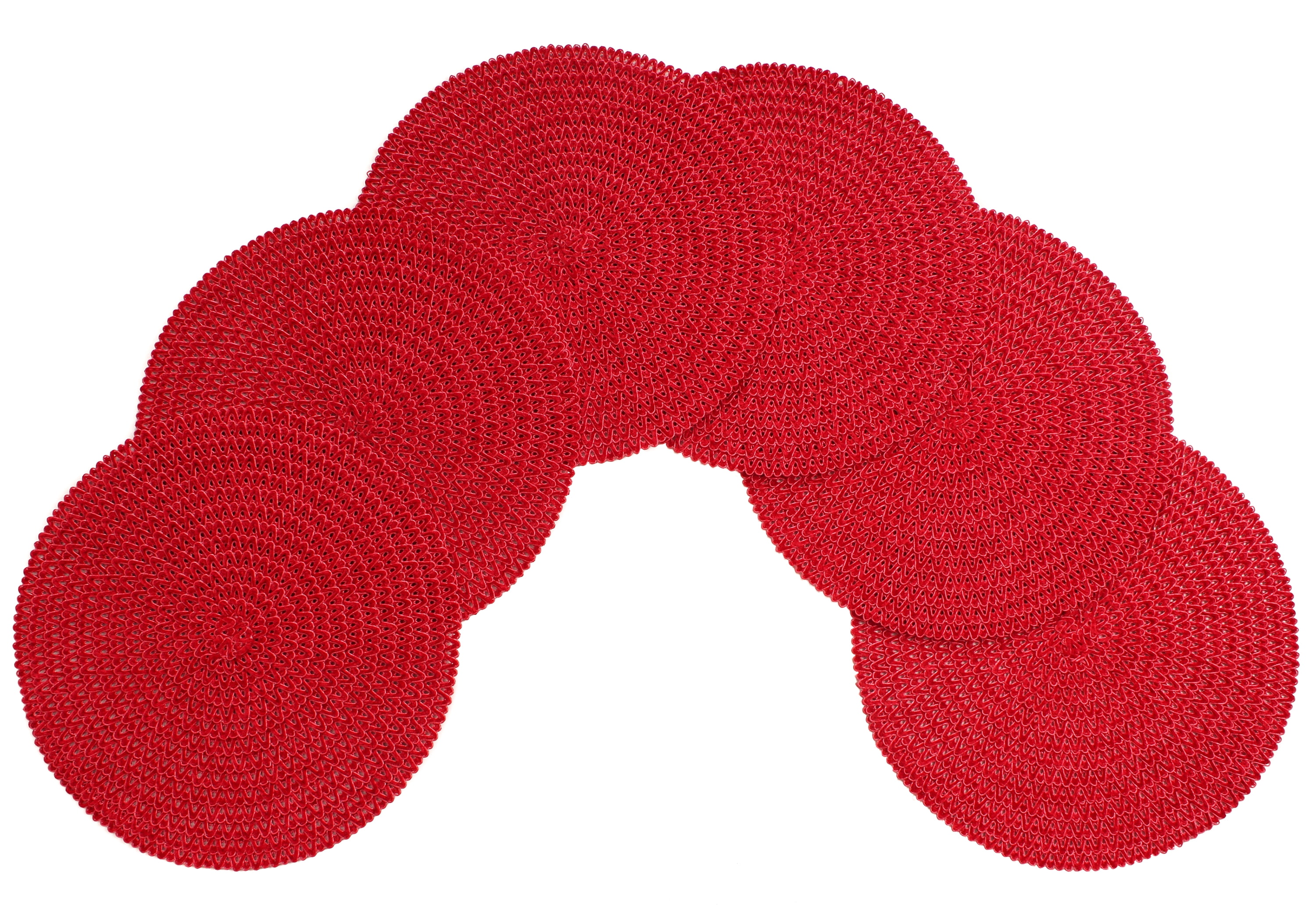 Venice Collections Mary Woven Spiral Table Placemats 15 Inches Round ...