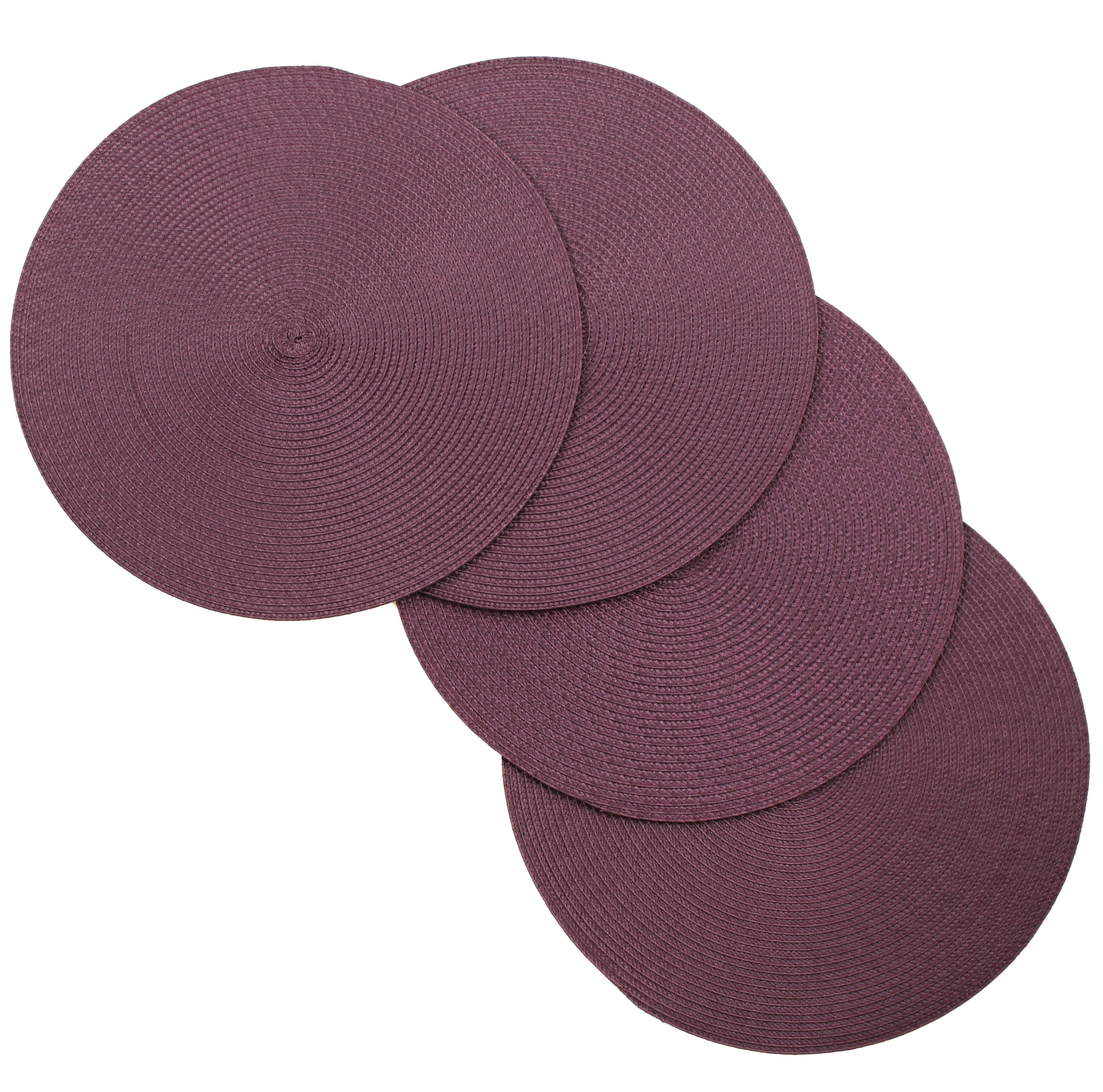 Venice Collections Vienna Woven Spiral Table Placemats 15 Inches Round ...