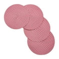 thumbnail image 1 of Venice Collections Vienna Woven Spiral Table Placemats 15 Inches Round Set of 4 Non-Slip Dining & Kitchen Table Mats Rose, 1 of 1