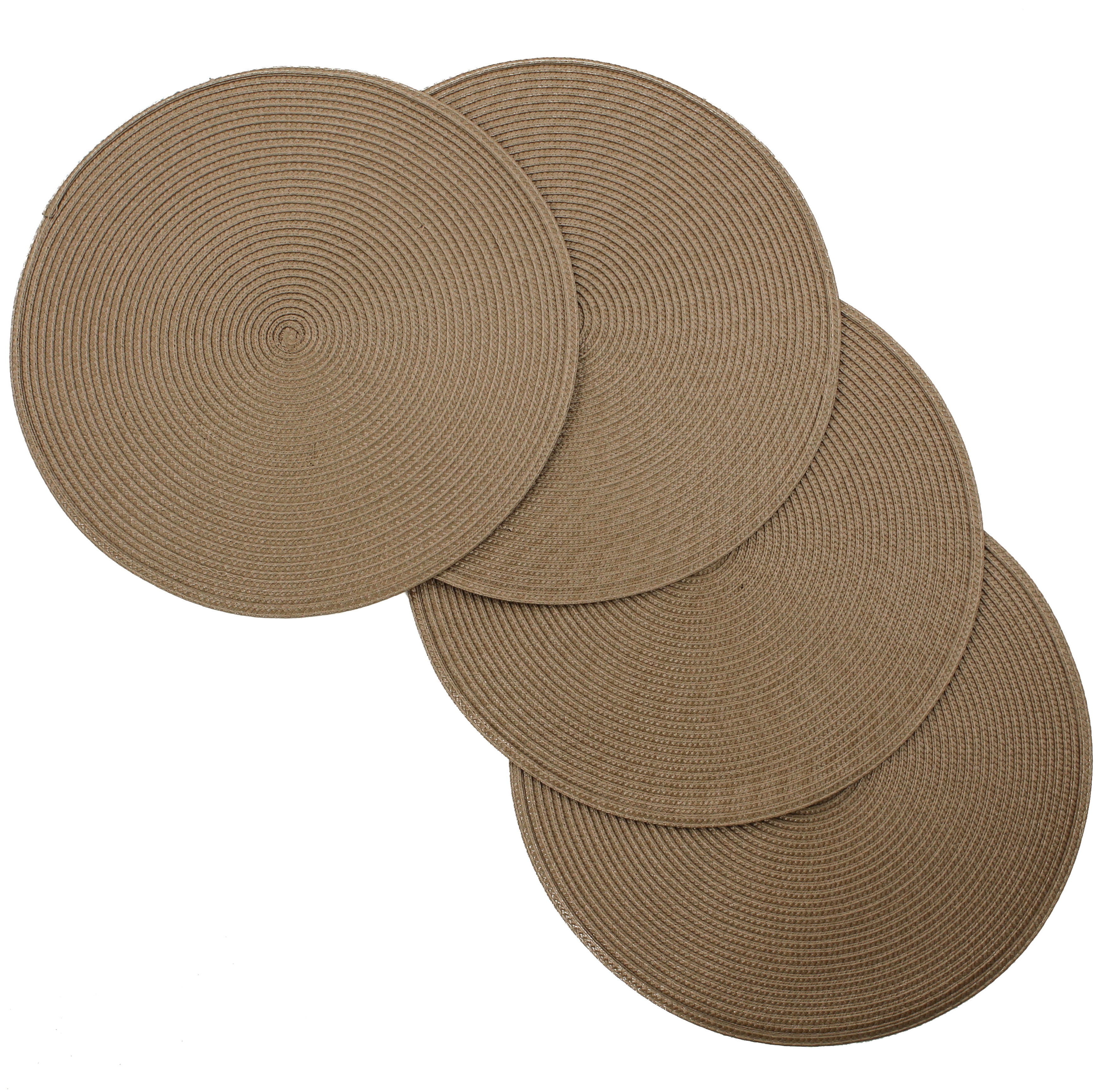 Venice Collections Vienna Woven Spiral Table Placemats 15 Inches Round ...