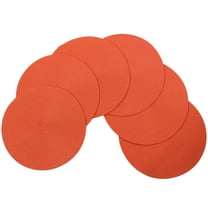 Venice Collections Vienna Woven Spiral Table Placemats 15 Inches Round Set of 6 Non-Slip Dining & Kitchen Table Mats Orange