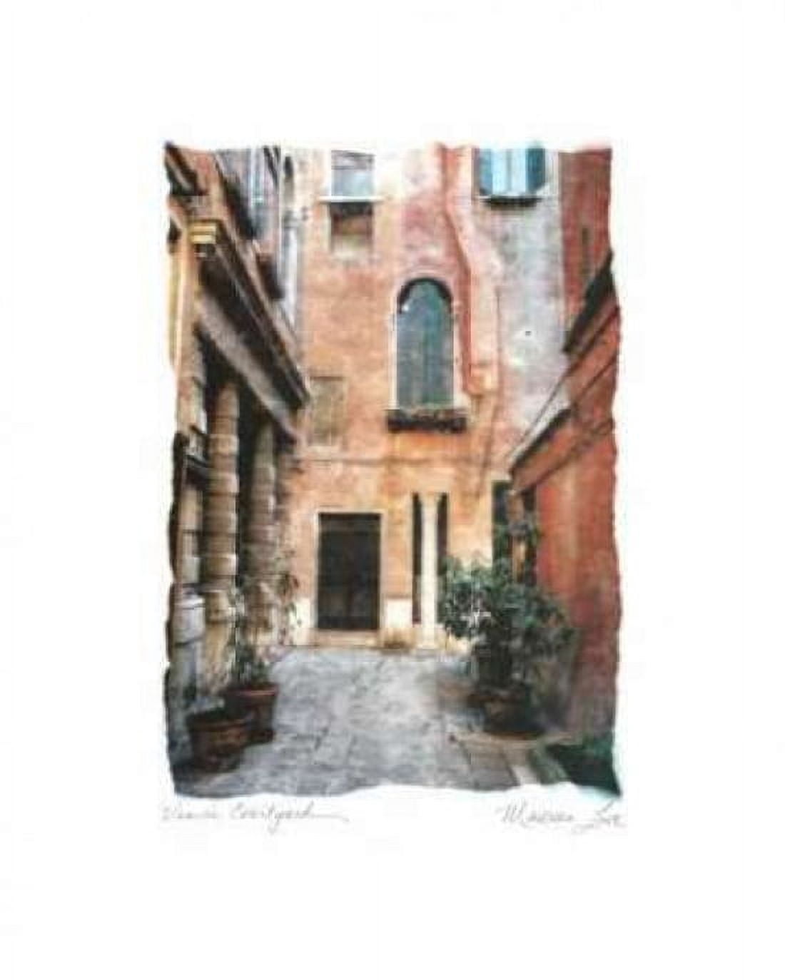 Venice Courtyard Canvas Art - Maureen Love (24 x 30)