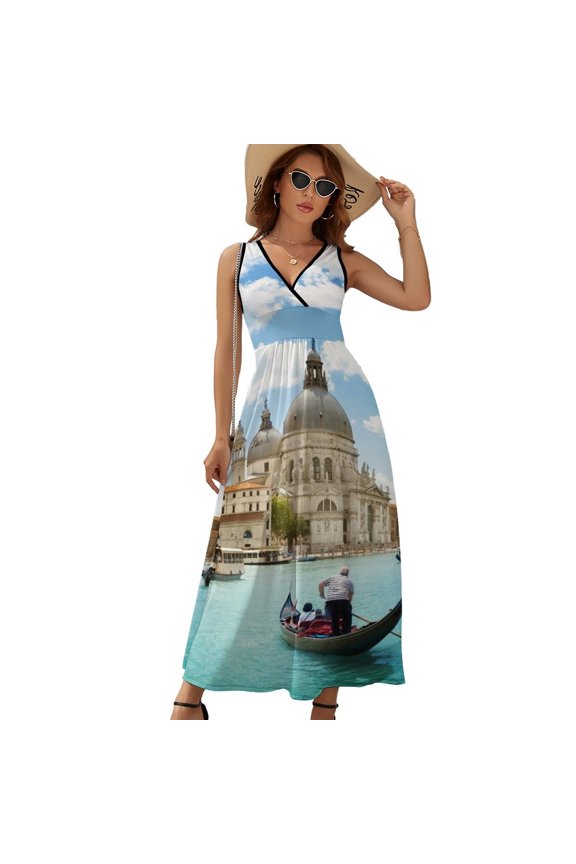 Venice Dress Fashion Boho Beach Long Dresses Female Party Printed Maxi Dress