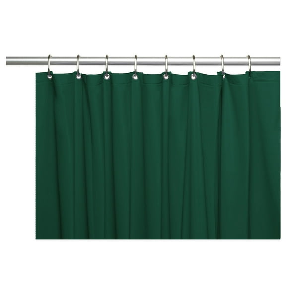 Venice Elegant Home Heavy Duty Vinyl Shower Curtain Liner With 12 Metal Grommets Dark Green