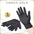 thumbnail image 1 of Venice Gold Sunless Self-Tanning Gloves – 3 Pairs Disposable Nitrile Gloves for Self Tanner Application, Protects Hands & Prevents Stains, 1 of 5