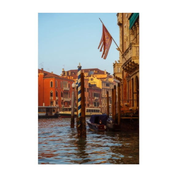 Venice Golden Hour - Along Grand Canal 1 - Veneto Italy Photography Unframed Wall Art Print 20 x 30 inches