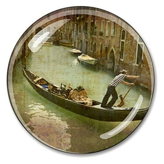Venice Gondola Italian Paperweight Crystal 3 Inches