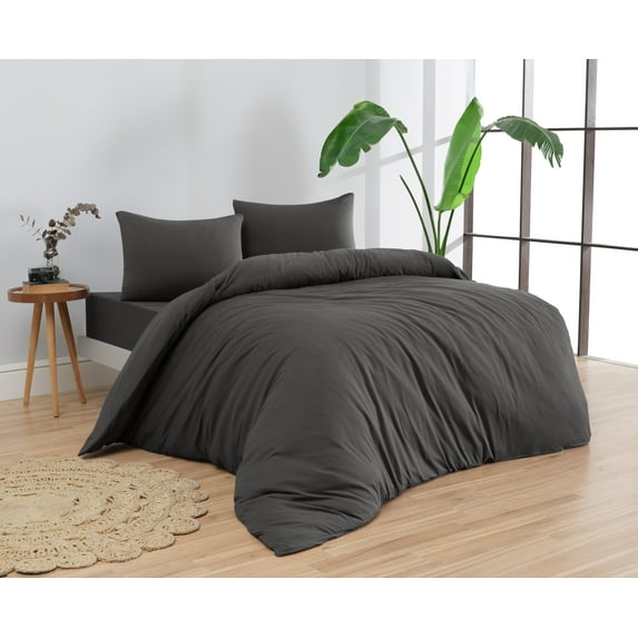 Venice Home 100% Cotton Jersey Duvet Cover Set - 3 Piece Set (King / Cal. King)