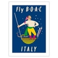 thumbnail image 1 of Venice Italy - Fly BOAC (British Overseas Airways Corporation) - Vintage Travel Poster by Aldo Cosomati c.1953 - Bamboo Fine Art 290gsm Paper Print (Unframed) 24x32in, 1 of 4