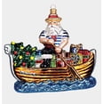 thumbnail image 1 of Venice Italy Gondolier Santa Polish Blown Glass Christmas Gondola Ornament New, 1 of 2