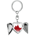thumbnail image 1 of Venice Italy Red Landmark Pattern Heart Angel Wing Key Chain Holder, 1 of 3