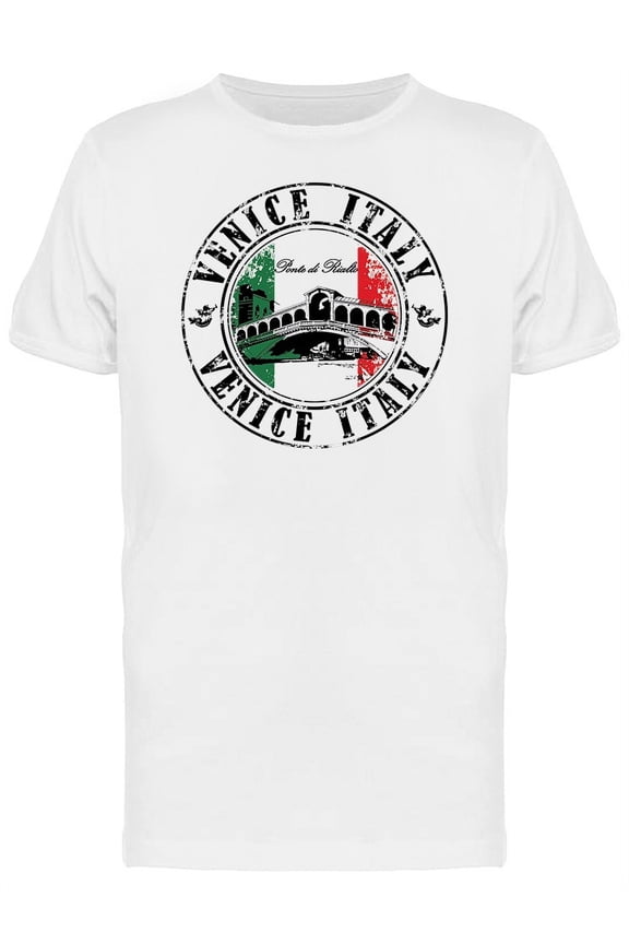 Venice Italy Round Logo T-Shirt Men -Image by Shutterstock, Male x-Large