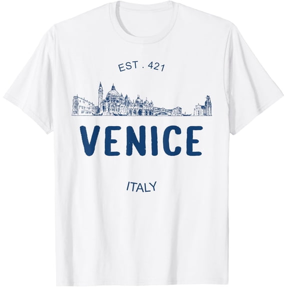 Venice Italy Souvenirs T-ShirtMen and women, White T-shirt, size: Extra large