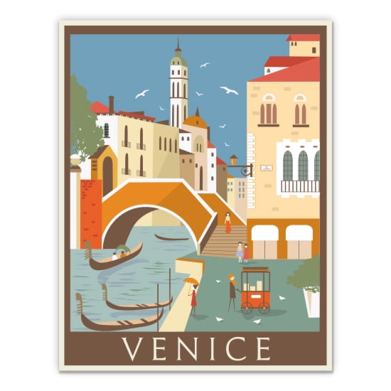 Venice Italy Travel - 12" Vinyl Sticker Waterproof Decal